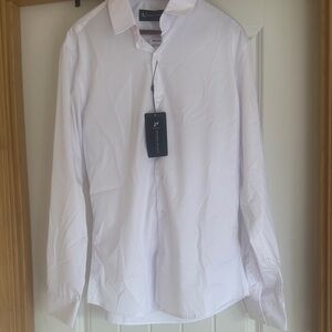 Classic White Men's Dress Shirt